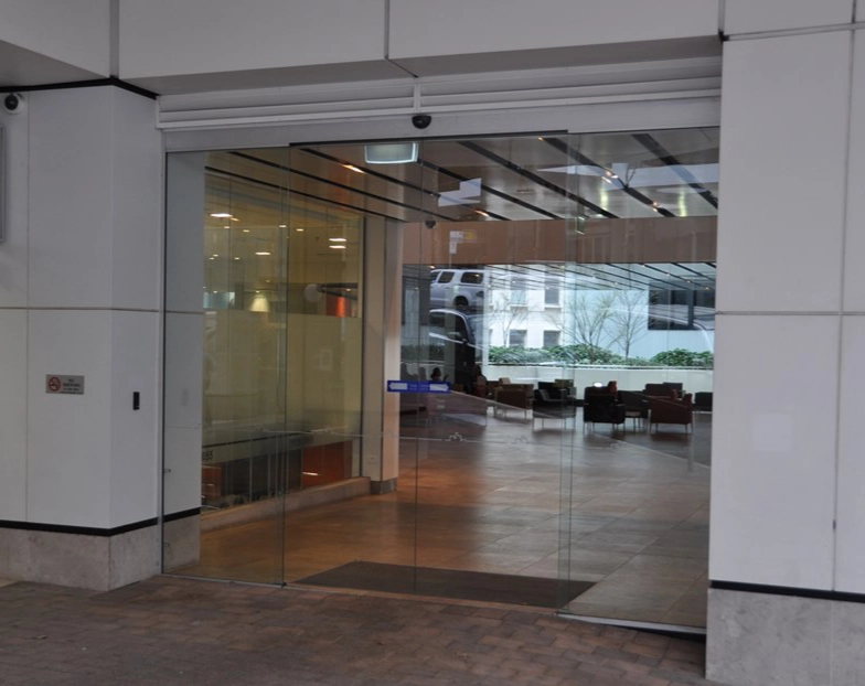 Automatic glass doors